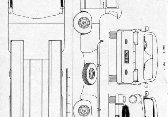 Mercedes Transporter (1954) (Mercedes Conveyor (1954)) - drawings of the car